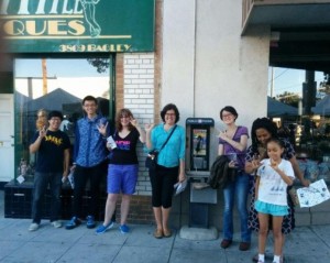 Group challenge with the Main St payphone